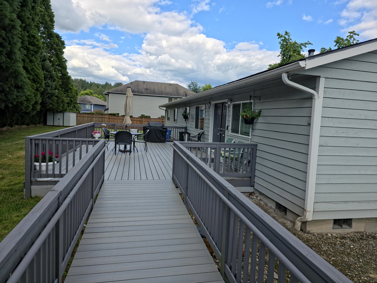 Favorite Adult Family Home exterior with wheelchair-accessible ramp in Bonney Lake, WA